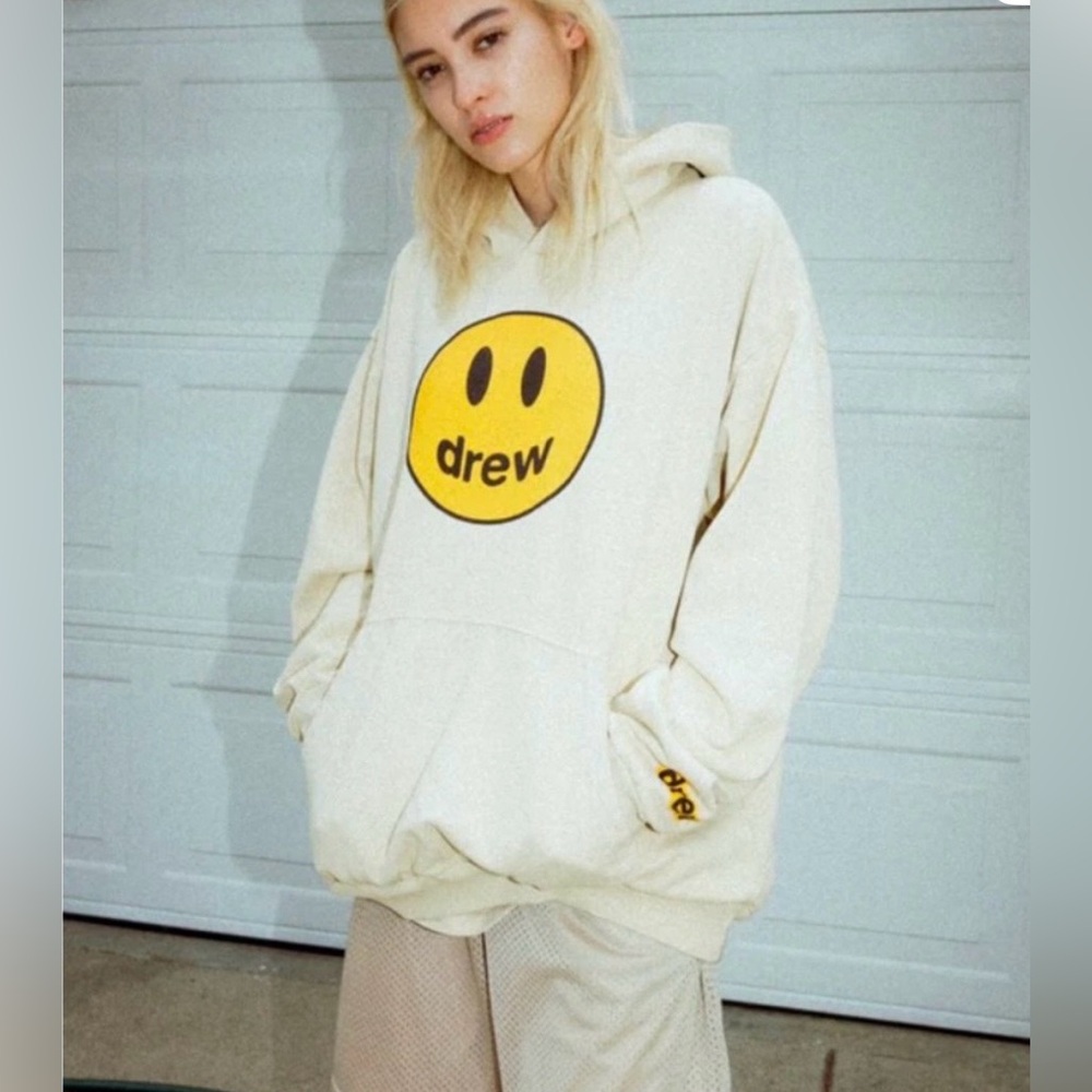 Drew House Mascot Cream Smiley Hoodie M